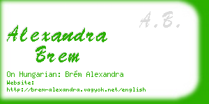 alexandra brem business card